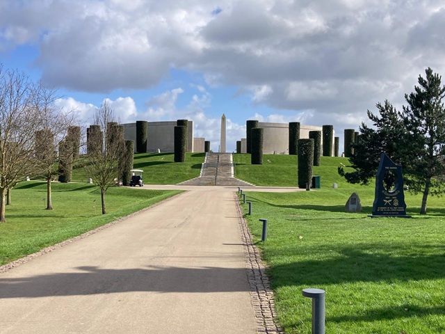 Looking towards the Armed Services Memorial